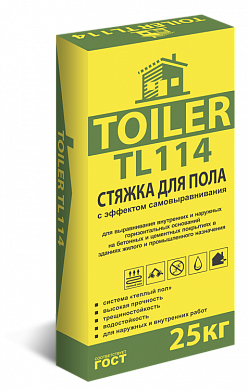 Стяжка для пола TOILER TL 114, с эффектом самовыравнивания, 25 кг