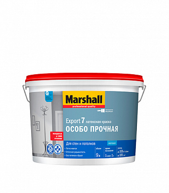 Краска в/д Marshall Export-7 для стен и потолков матовая
