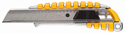 Нож STAYER MASTER металлический обрезиненный корпус, автостоп, 18мм