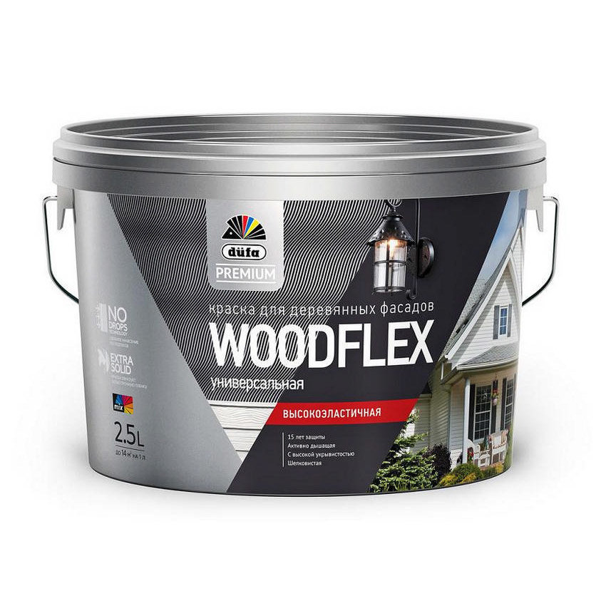 Краска для наружных работ новосибирск. Краска Dufa WOODFLEX. Dufa Premium ВД краска WOODFLEX для деревянных фасадов. Краска Dufa Premium fasade фасадная. Краска Dufa для фасада 9 кг.