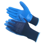 Перчатки нейлоновые IRWEST, синие с текстурированным латексным покрытием, размер L