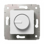 Поворотный светорегулятор Legrand Cariva 773617 (диммер) 300Вт, в рамке, белый