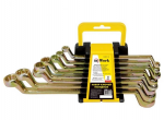 Набор накидных ключей U.S.Pex, 6шт., 6-19мм, двухсторонние, углеродистая сталь, желтое цинковое покрытие