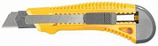 Нож STAYER ''Standard'' упрочненный, с металлическими направляющими, 18 мм
