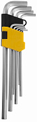 Набор STAYER MASTER Ключи имбусовые длинные Cr-V сатинированное покрытие, пластик. держатель HEX 1,5-10мм, 9 пред