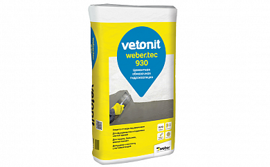 Гидроизоляция цементная жесткая обмазочная Vetonit Weber.Tec 930 20кг