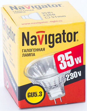 Лампа галогенная NH–JCDR, GU5.3, 230В, 2000h Navigator
