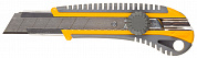 Нож STAYER PROFI механический фиксатор, двухкомпонентный корпус, 25мм