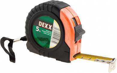 Рулетка DEXX, обрезиненныйц пластиковый корпус