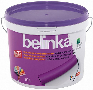 Краска в/д Belinka latex B1 для внутр. стен и потолков