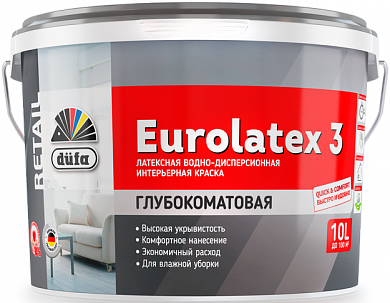 Краска интерьерная dufa Retail EUROLATEX 3