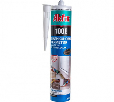 Универсальный силиконовый герметик Akfix 100E, 280 мл