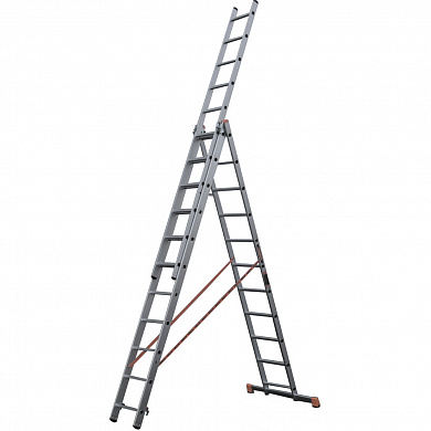 Лестница-стремянка Алюмет алюминиевая трехсекционная